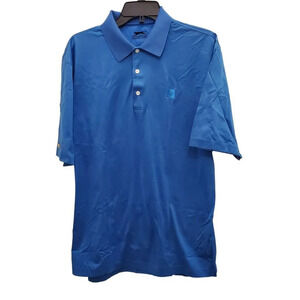 Slazenger Men's Blue Soft 100% Cotton Embroidered Golf Polo Shirt Size M‎